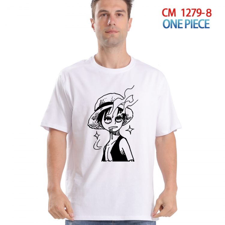 One Piece Printed short-sleeved cotton T-shirt from S to 4XL CM 1279 8