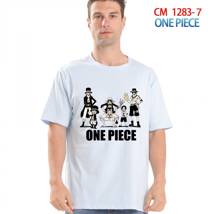 One Piece Printed short-sleeved cotton T-shirt from S to 4XL CM 1283 7