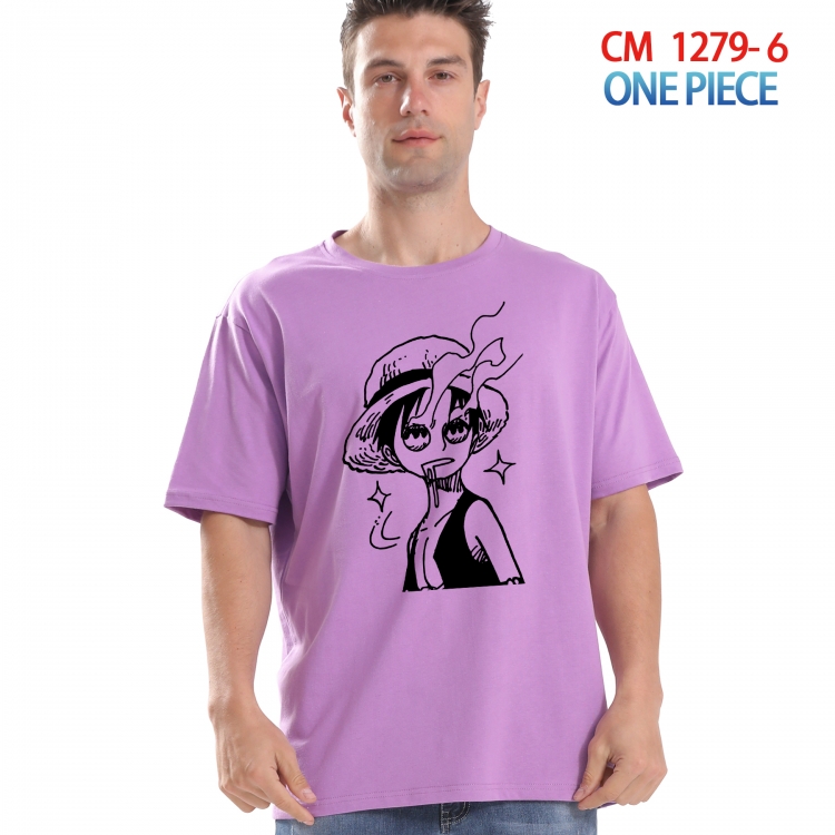 One Piece Printed short-sleeved cotton T-shirt from S to 4XL CM 1279 6