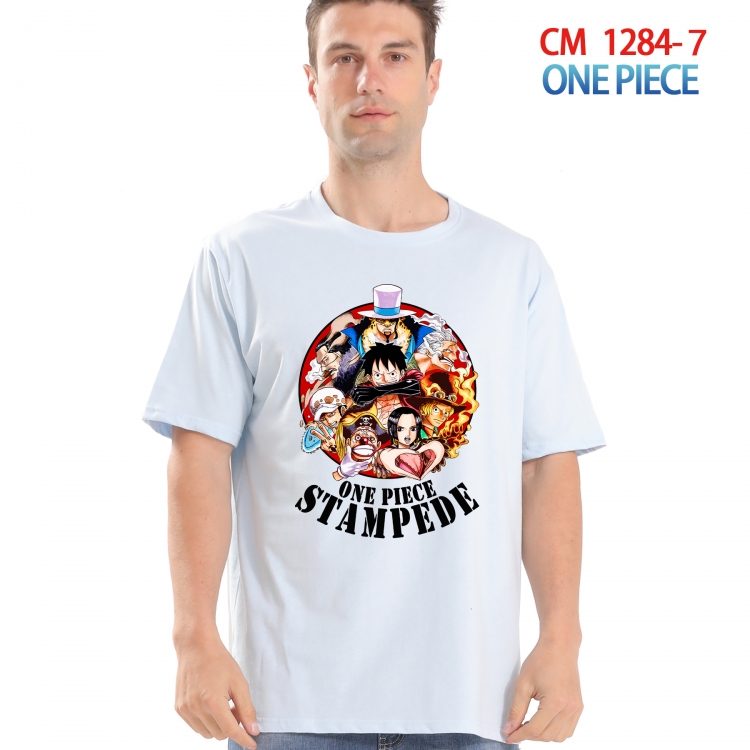 One Piece Printed short-sleeved cotton T-shirt from S to 4XL CM 1284 7