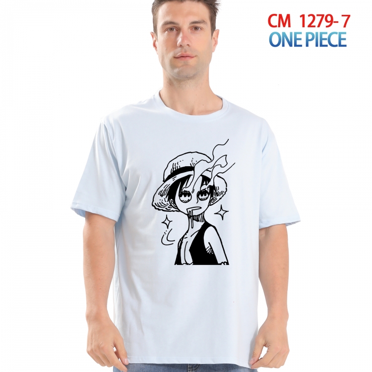 One Piece Printed short-sleeved cotton T-shirt from S to 4XL CM 1279 7