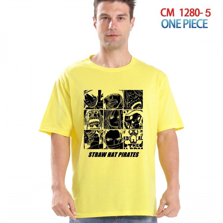 One Piece Printed short-sleeved cotton T-shirt from S to 4XL CM 1280 5