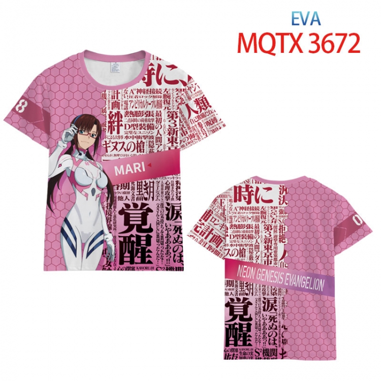 EVA full color printed short-sleeved T-shirt from 2XS to 5XL MQTX-3672