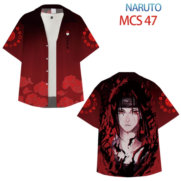 Naruto Anime peripheral full color short-sleeved shirt from XS to 4XL MCS 47