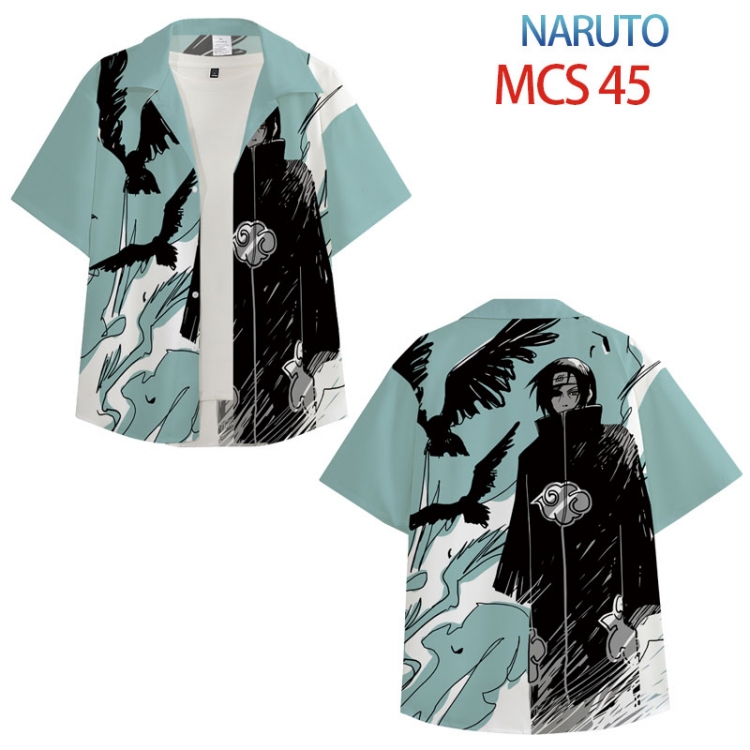 Naruto Anime peripheral full color short-sleeved shirt from XS to 4XL MCS 45