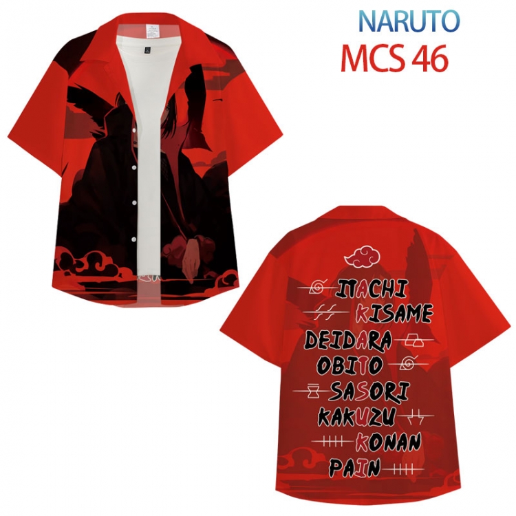 Naruto Anime peripheral full color short-sleeved shirt from XS to 4XL MCS 46