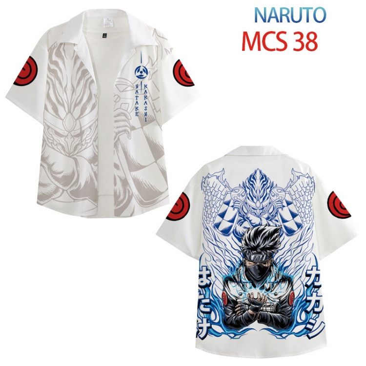 Naruto Anime peripheral full color short-sleeved shirt from XS to 4XL  MCS 38