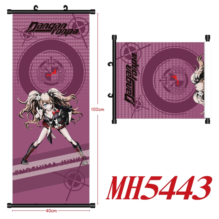 Dangan-Ronpa Anime black Plastic rod Cloth painting Wall Scroll 40X102CM MH5443