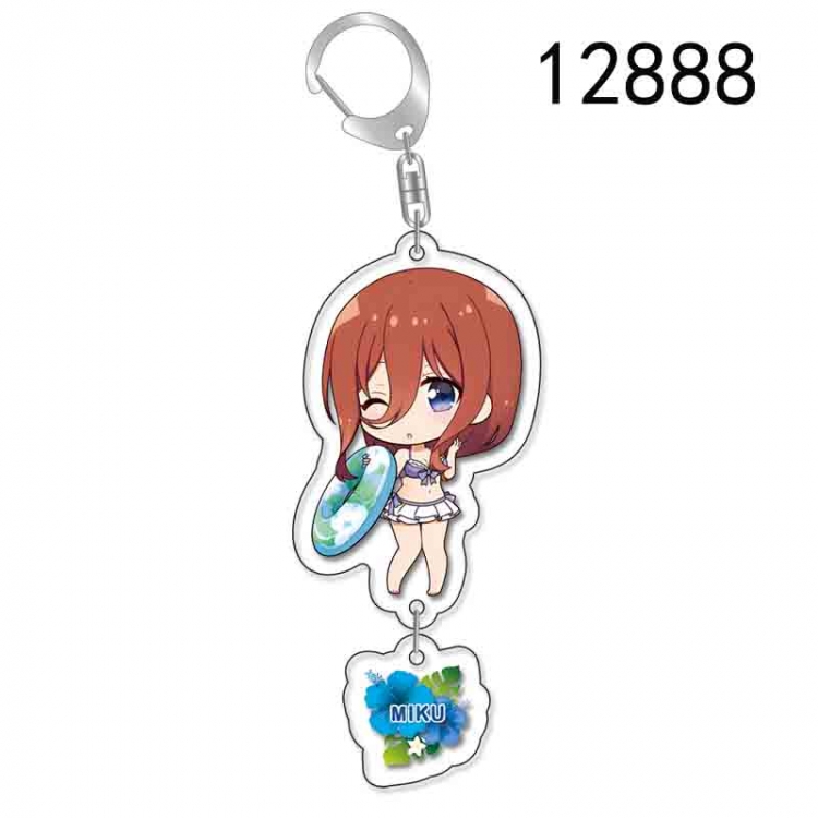 The Quintessential Qunintupiets Anime acrylic Pendant Key Chain  price for 5 pcs 12888