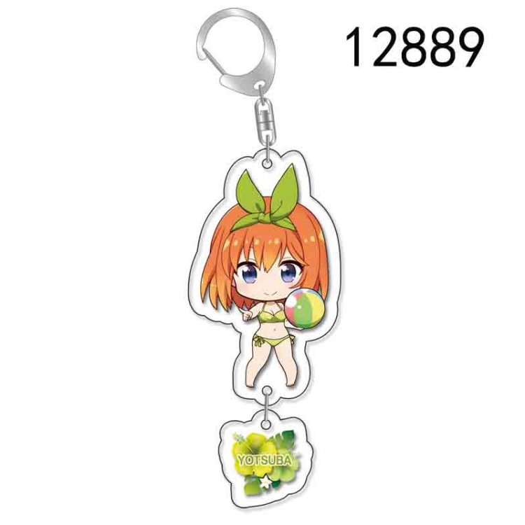 The Quintessential Qunintupiets Anime acrylic Pendant Key Chain  price for 5 pcs 12889