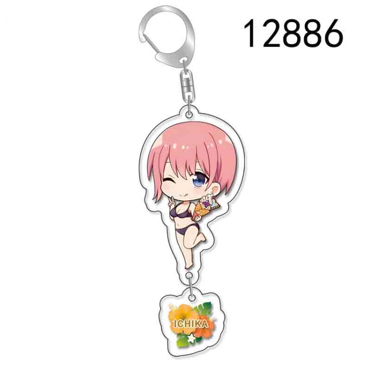 The Quintessential Qunintupiets Anime acrylic Pendant Key Chain  price for 5 pcs 12886