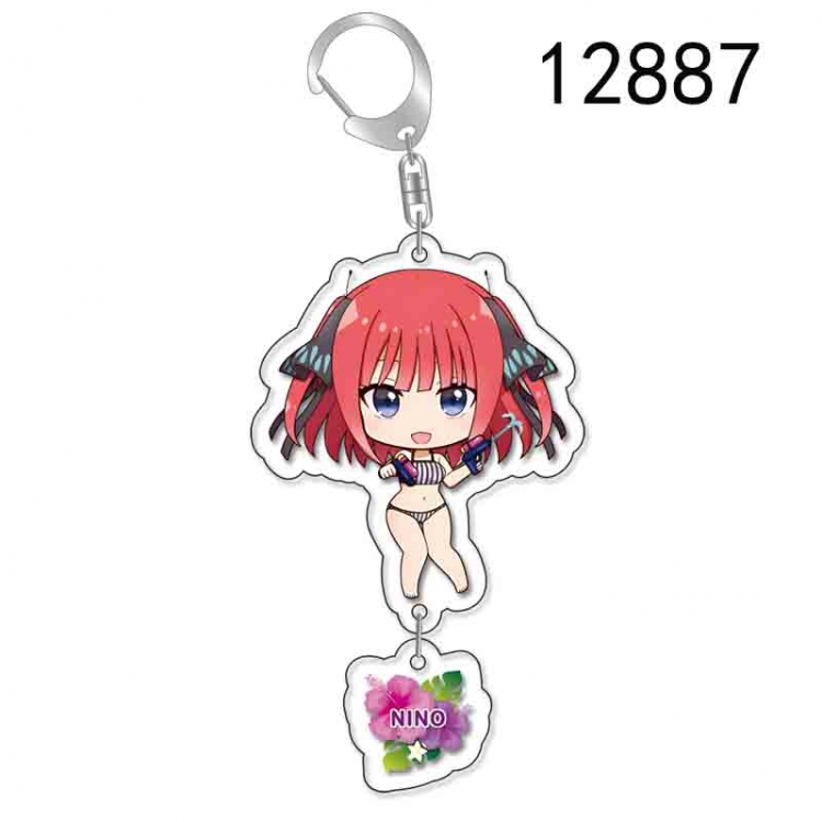 The Quintessential Qunintupiets Anime acrylic Pendant Key Chain  price for 5 pcs 12887