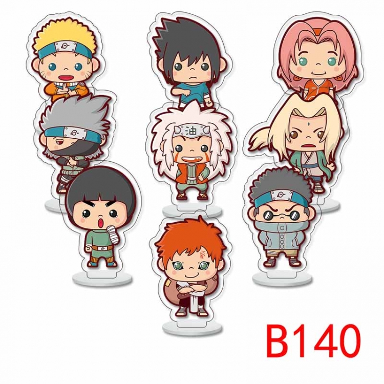 Naruto Anime Character acrylic Small Standing Plates  Keychain 6cm a set of 9 B140