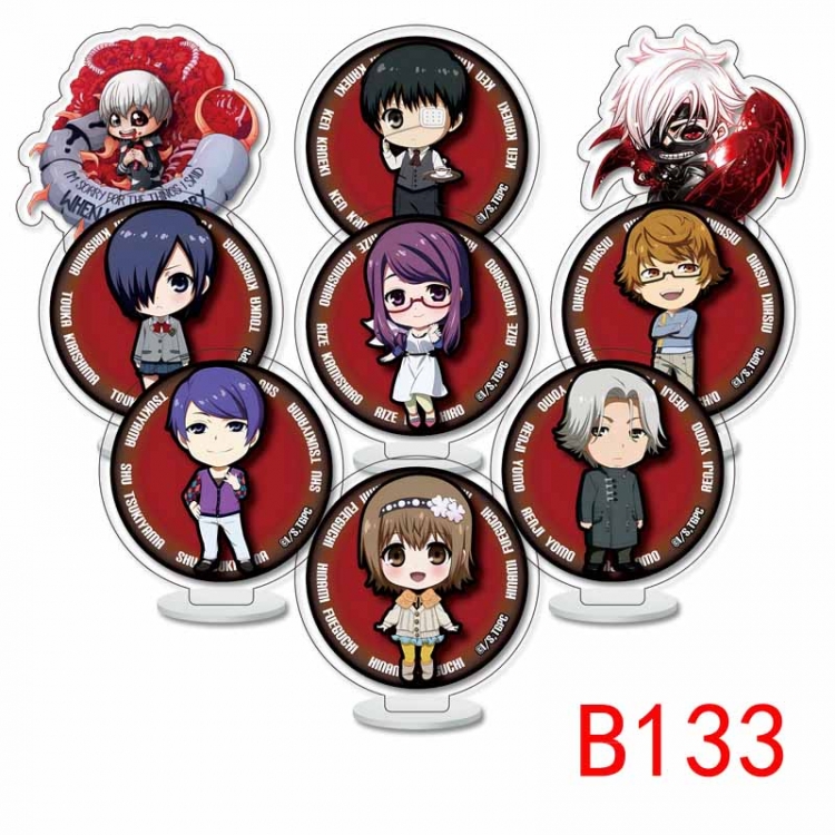 okyo Ghoul Anime Character acrylic Small Standing Plates  Keychain 6cm a set of 9 B133