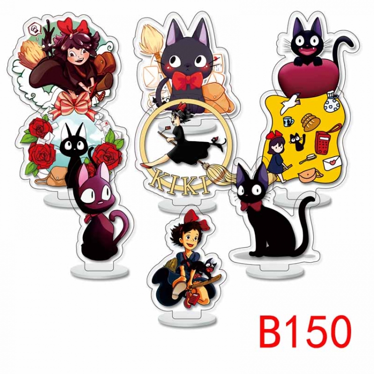 Kiki's Delivery Anime Character acrylic Small Standing Plates  Keychain 6cm a set of 9 B150