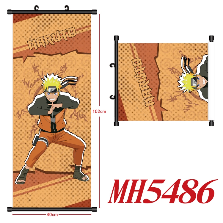 Naruto Anime black Plastic rod Cloth painting Wall Scroll 40X102CM MH5486