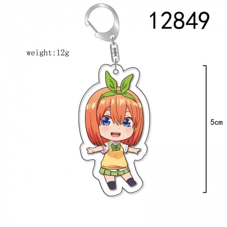 The Quintessential Qunintupiets Anime Acrylic Keychain Charm price for 5 pcs 12849