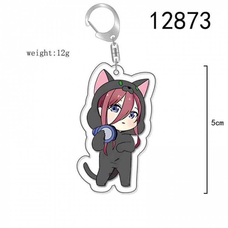 The Quintessential Qunintupiets Anime Acrylic Keychain Charm price for 5 pcs 12873