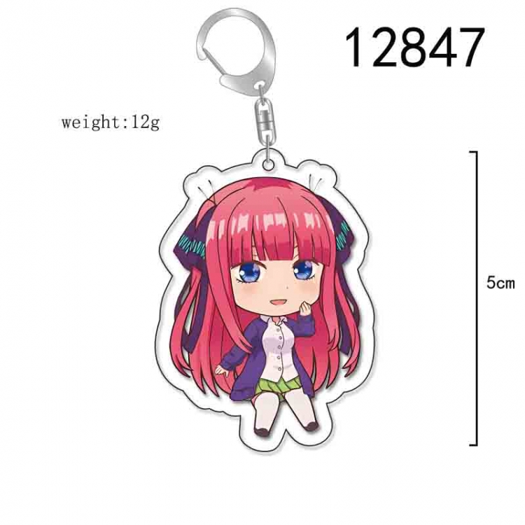 The Quintessential Qunintupiets Anime Acrylic Keychain Charm price for 5 pcs 12847