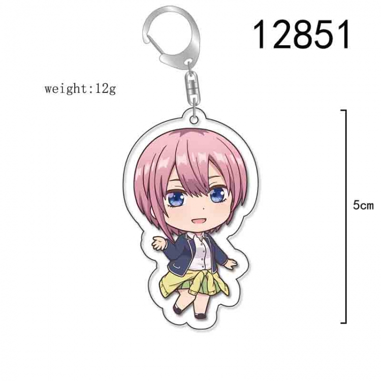 The Quintessential Qunintupiets Anime Acrylic Keychain Charm price for 5 pcs 12851