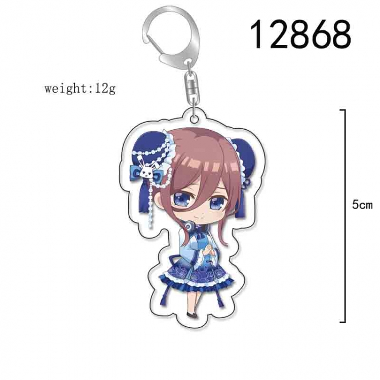 The Quintessential Qunintupiets Anime Acrylic Keychain Charm price for 5 pcs 12868