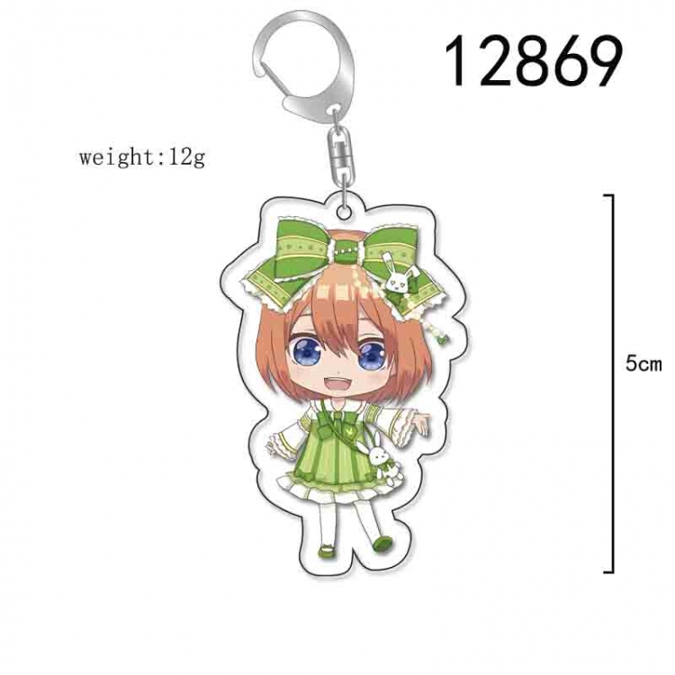 The Quintessential Qunintupiets Anime Acrylic Keychain Charm price for 5 pcs 12869