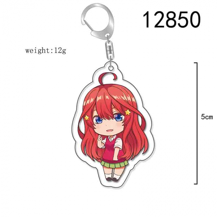 The Quintessential Qunintupiets Anime Acrylic Keychain Charm price for 5 pcs 12850