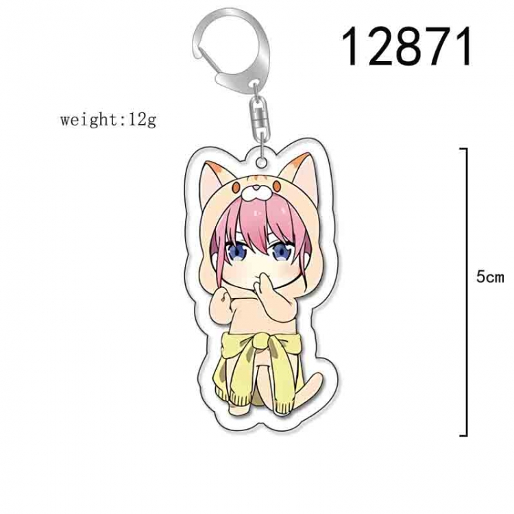 The Quintessential Qunintupiets Anime Acrylic Keychain Charm price for 5 pcs 12871