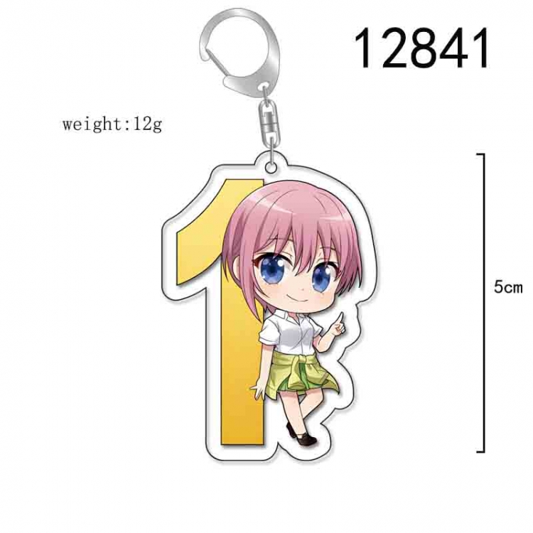 The Quintessential Qunintupiets Anime Acrylic Keychain Charm price for 5 pcs 12841