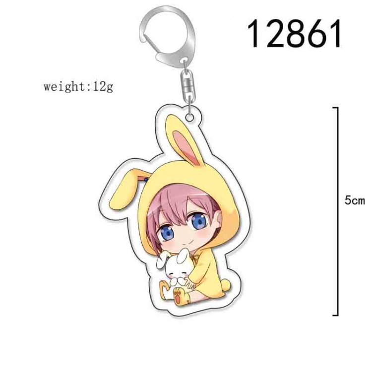 The Quintessential Qunintupiets Anime Acrylic Keychain Charm price for 5 pcs 12861