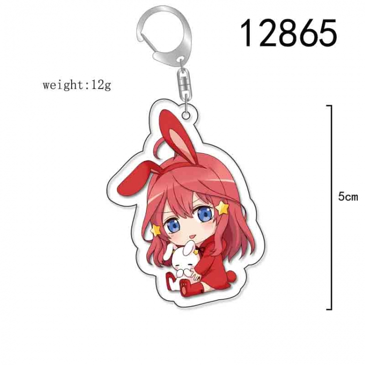 The Quintessential Qunintupiets Anime Acrylic Keychain Charm price for 5 pcs 12865