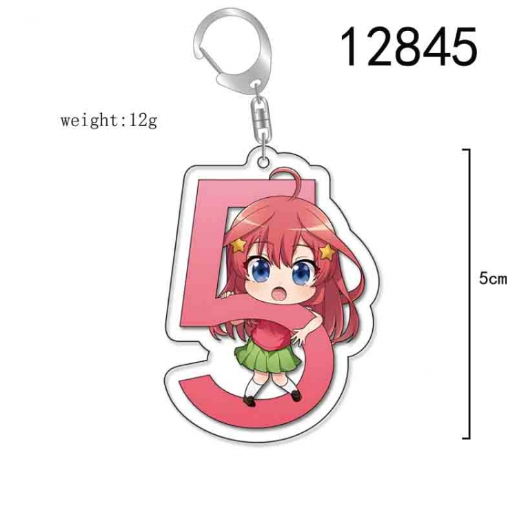 The Quintessential Qunintupiets Anime Acrylic Keychain Charm price for 5 pcs 12845