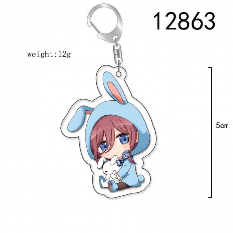 The Quintessential Qunintupiets Anime Acrylic Keychain Charm price for 5 pcs 12863