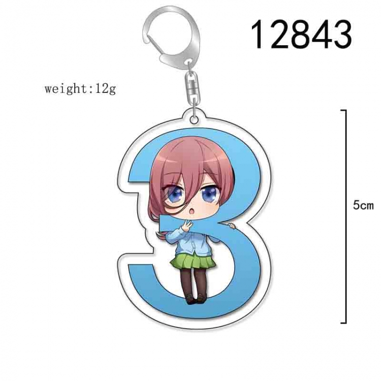 The Quintessential Qunintupiets Anime Acrylic Keychain Charm price for 5 pcs 12843