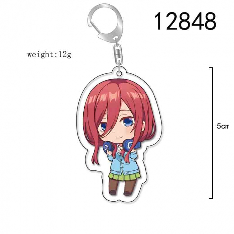 The Quintessential Qunintupiets Anime Acrylic Keychain Charm price for 5 pcs 12848