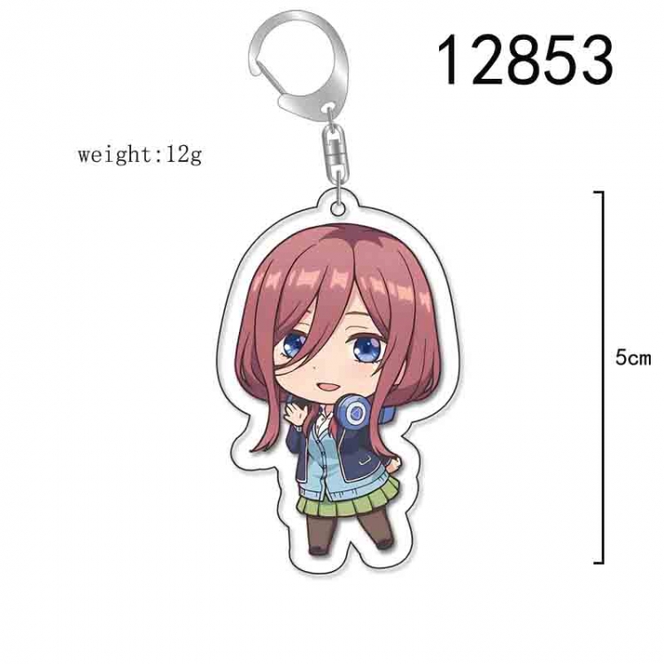 The Quintessential Qunintupiets Anime Acrylic Keychain Charm price for 5 pcs 12853