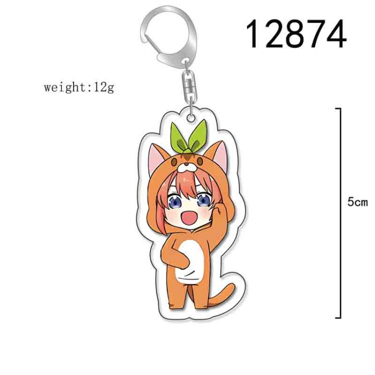 The Quintessential Qunintupiets Anime Acrylic Keychain Charm price for 5 pcs 12874