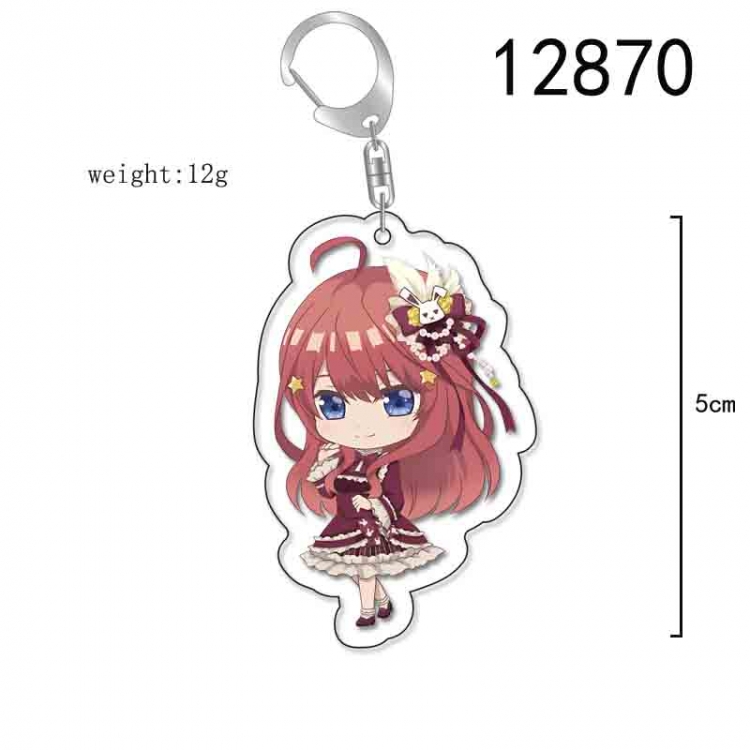 The Quintessential Qunintupiets Anime Acrylic Keychain Charm price for 5 pcs 12870