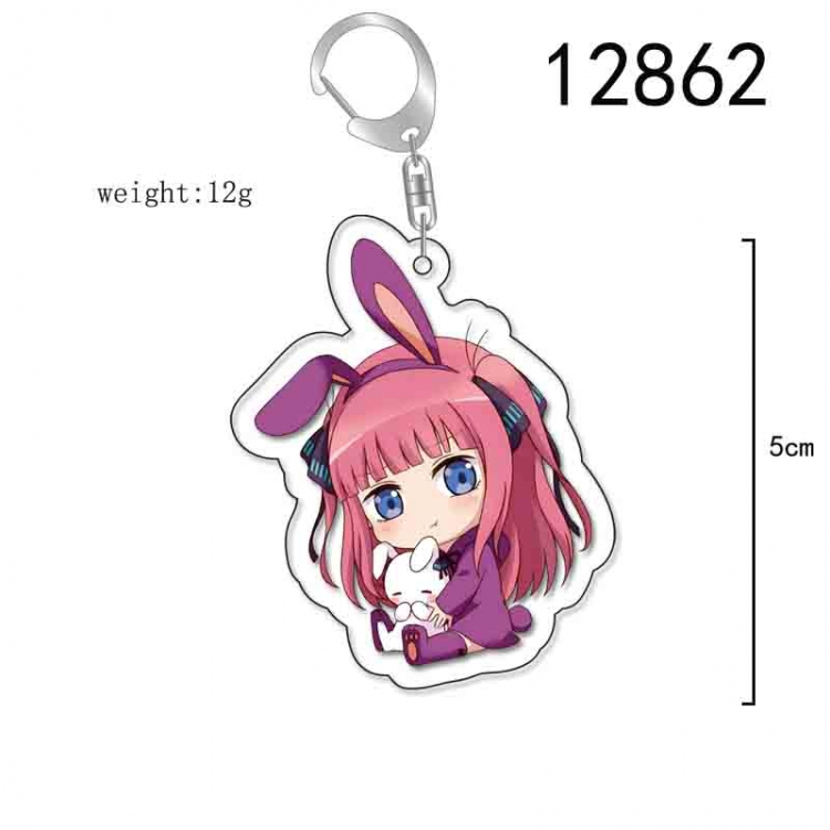 The Quintessential Qunintupiets Anime Acrylic Keychain Charm price for 5 pcs 12862