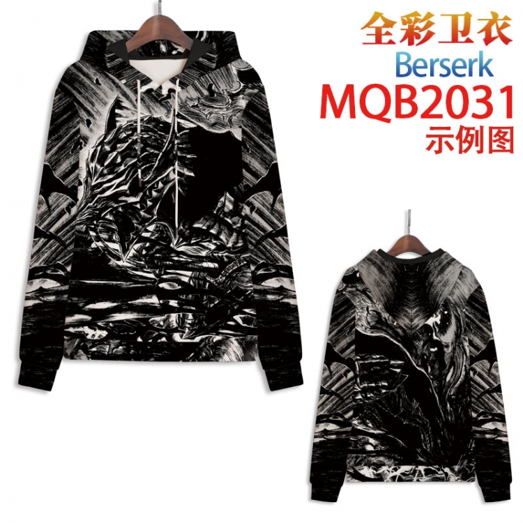 Bleach Full color hooded sweatshirt without zipper pocket from XXS to 4XL MQB 2031