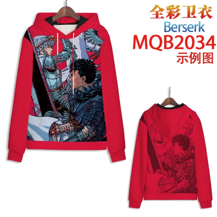 Bleach Full color hooded sweatshirt without zipper pocket from XXS to 4XL  MQB 2034