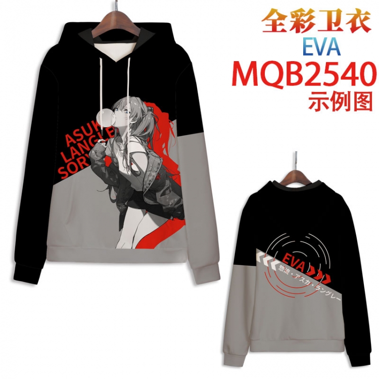 EVA  Full color hooded sweatshirt without zipper pocket from XXS to 4XL MQB-2540