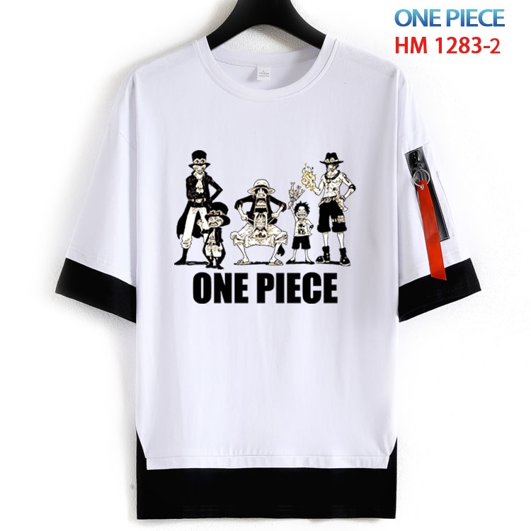 One Piece Cotton Crew Neck Fake Two-Piece Short Sleeve T-Shirt from S to 4XL  HM 1283 2