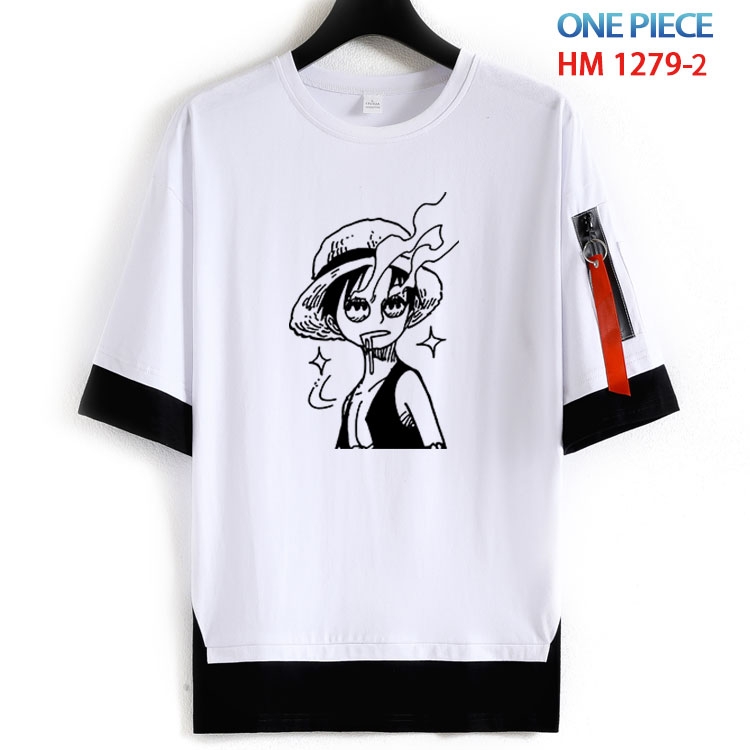 One Piece Cotton Crew Neck Fake Two-Piece Short Sleeve T-Shirt from S to 4XL HM 1279 2