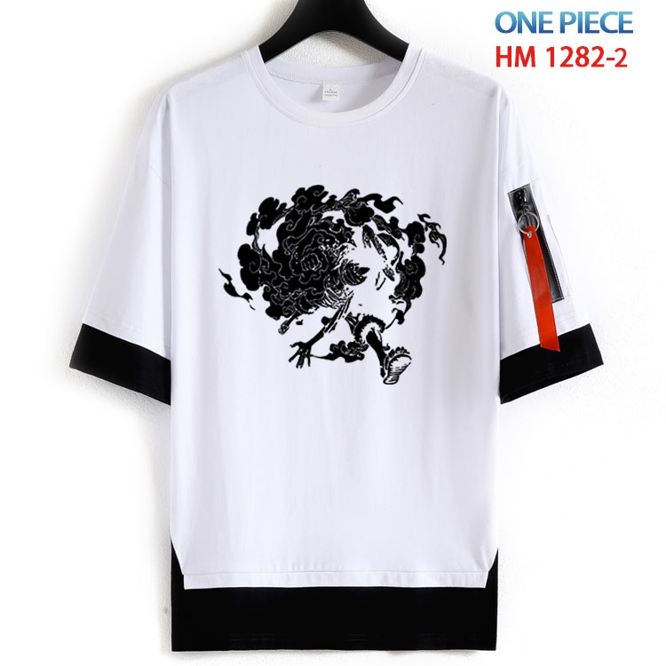 One Piece Cotton Crew Neck Fake Two-Piece Short Sleeve T-Shirt from S to 4XL HM 1282 2