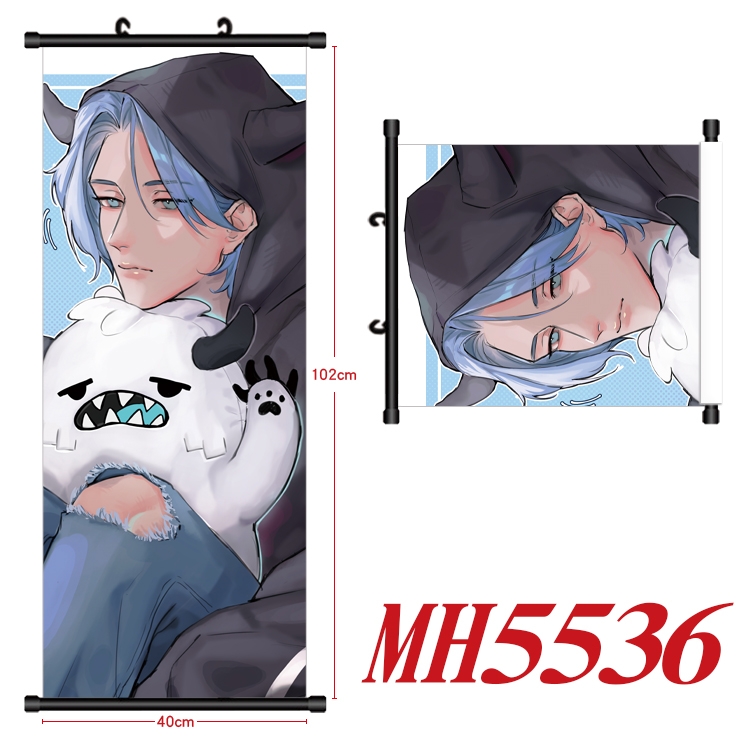 SK∞ Anime black Plastic rod Cloth painting Wall Scroll 40X102CM  MH5536