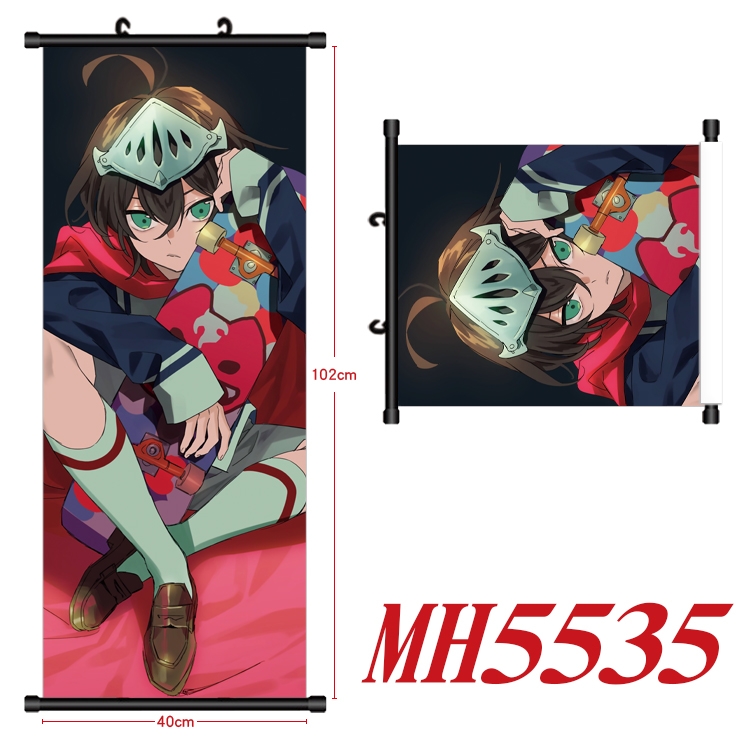 SK∞ Anime black Plastic rod Cloth painting Wall Scroll 40X102CM MH5535