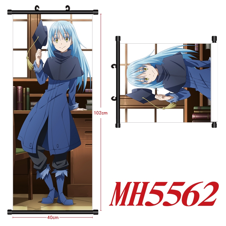 That Time I Got Slim Anime black Plastic rod Cloth painting Wall Scroll 40X102CM MH5562