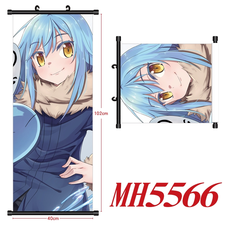 That Time I Got Slim Anime black Plastic rod Cloth painting Wall Scroll 40X102CM MH5566