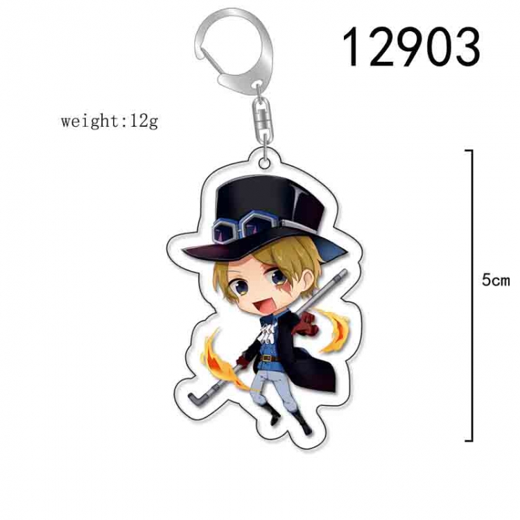 One Piece Anime Acrylic Keychain Charm price for 5 pcs 12903